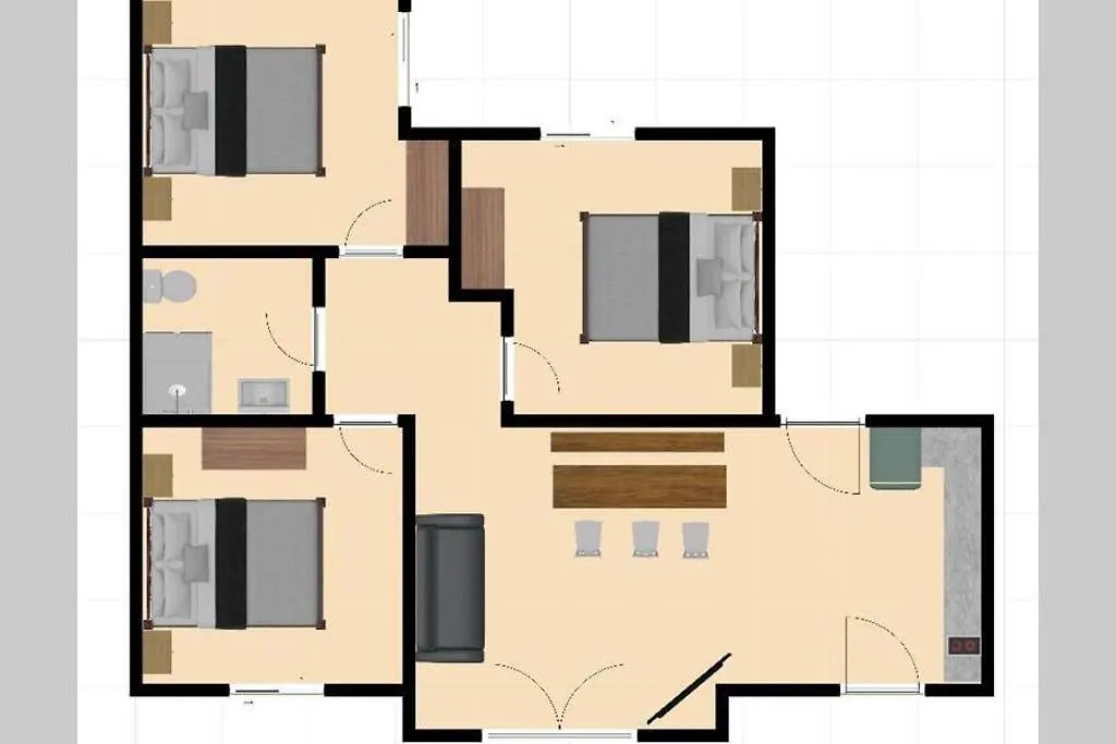 Orange Apartment Nikiti  Grekland